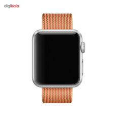 ساعت هوشمند اپل واچ مدل 38mm Aluminum Case With Gold/Red Woven Nylon Band