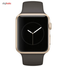 ساعت هوشمند اپل واچ سری 1 مدل 42mm Aluminum Case with Cocoa Sport Silicone Band