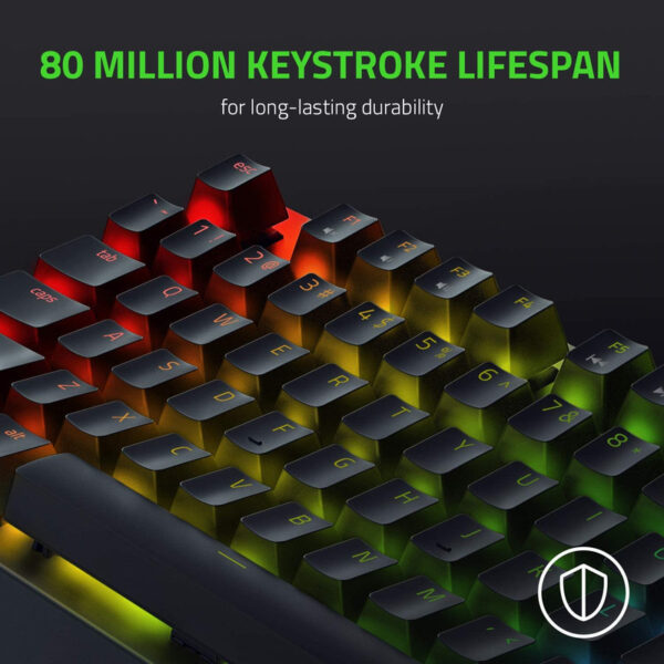 کیبورد مخصوص بازی ریزر مدل Blackwidow V3 TenKeyless Green Switches