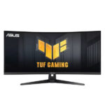 مانیتور خمیده گیمینگ ایسوس مدل TUF Gaming VG34VQ3B سایز 34 اینچ، رزولوشن QHD-2K، پنل VA، نرخ بروزرسانی تصویر 180 هرتز، نسبت تصویر 21:09-Ultra Wide ، دو پورت HDMI و دو پورت DisplayPort