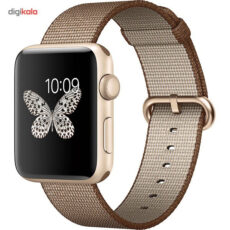 ساعت هوشمند اپل واچ سری 2 مدل 42mm Aluminum Case with Coffe Caramel Nylon Band