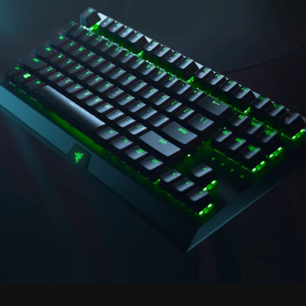 کیبورد مخصوص بازی ریزر مدل BlackWidow X Tenkeyless Green Switch