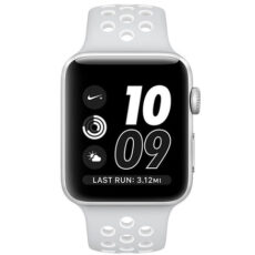 ساعت هوشمند اپل واچ سری 2 مدل   38mm  Nike Plus  Silver Aluminum Case with Pure Platinum/White Nike Sport Silicon Band