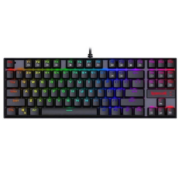 کیبورد گیمینگ ردراگون مدل K552 RGB، سوییچ مکانیکال آبی، Tenkeyless، نورپردازی RGB