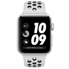 ساعت هوشمند اپل واچ سری 3 مدل42mm  Nike Plus  Silver Aluminum Case with Pure Platinum/Black Nike Sport Silicon Band