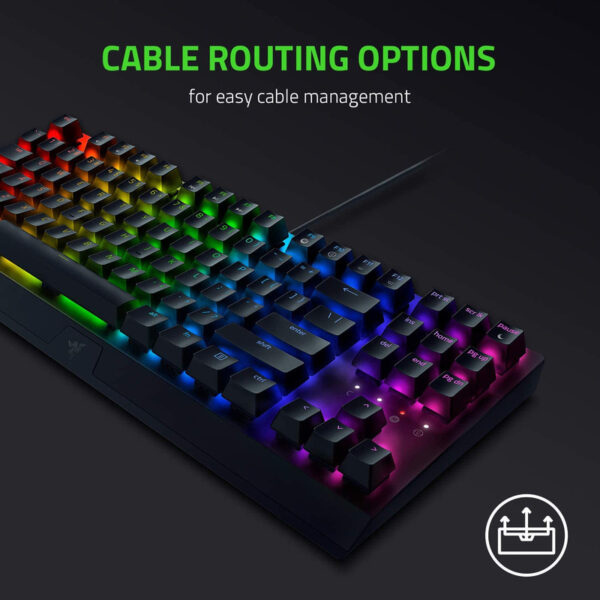 کیبورد مخصوص بازی ریزر مدل Blackwidow V3 TenKeyless Green Switches