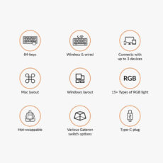 کیبورد مخصوص بازی کیکورن مدل K2 V2 Unicorn Edition