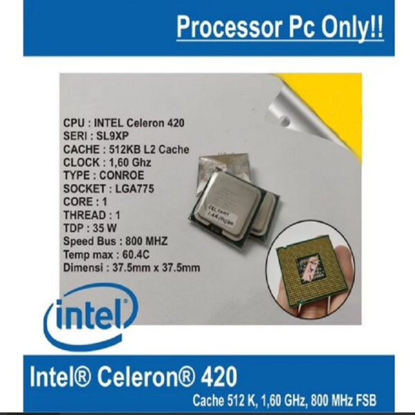 پردازنده مرکزی اینتل مدل Intel Celeron Processor 420 Try
