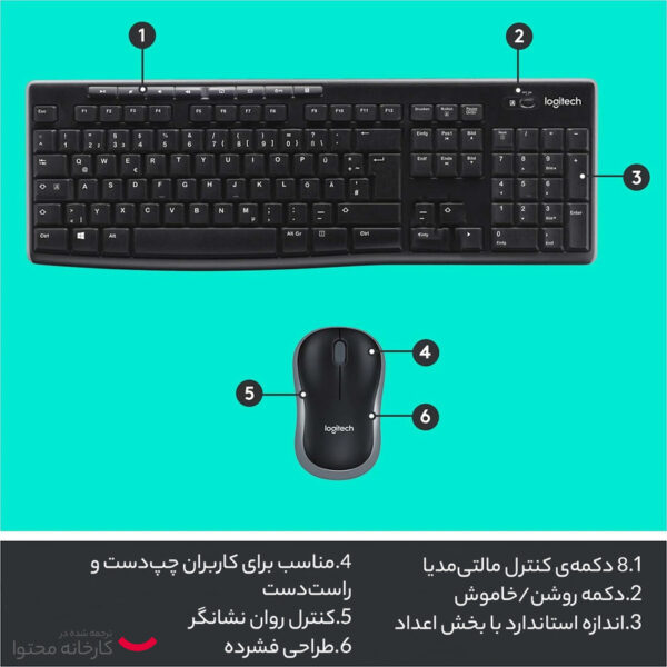 کیبورد و ماوس لاجیتک مدل MK270