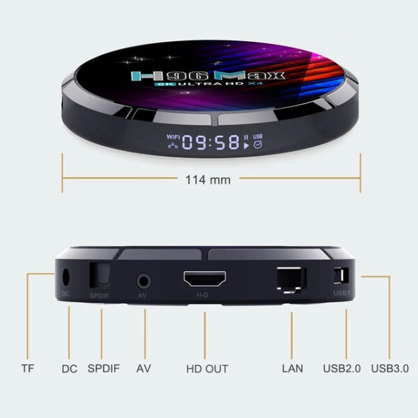 اندروید باکس اچ96 مدل X4 8k 4/64G