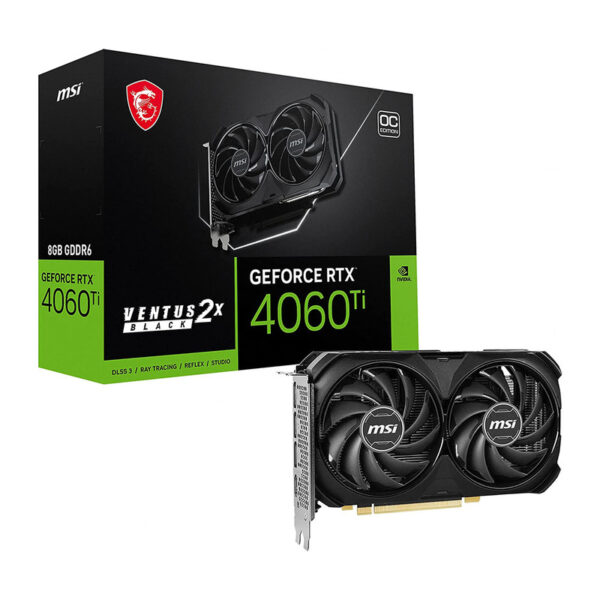 کارت گرافیک ام اس آی مدل GeForce RTX 4060 Ti VENTUS 2X BLACK 8G OC